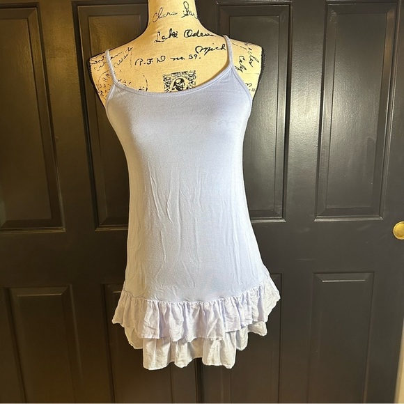 Soft Surroundings Top lavender Sz XS Women Ruffle on Bottom Pullover (E)5 - Picture 4 of 14
